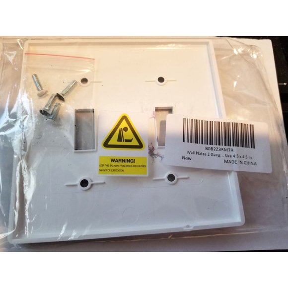 Light Switch Cover Plate Decorative Plastic Black & White Wine Glasses   2 Gang - Picture 4 of 5